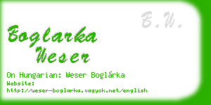 boglarka weser business card